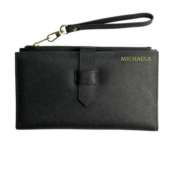 Black Travel Wallet with RFID Protection ANORAK