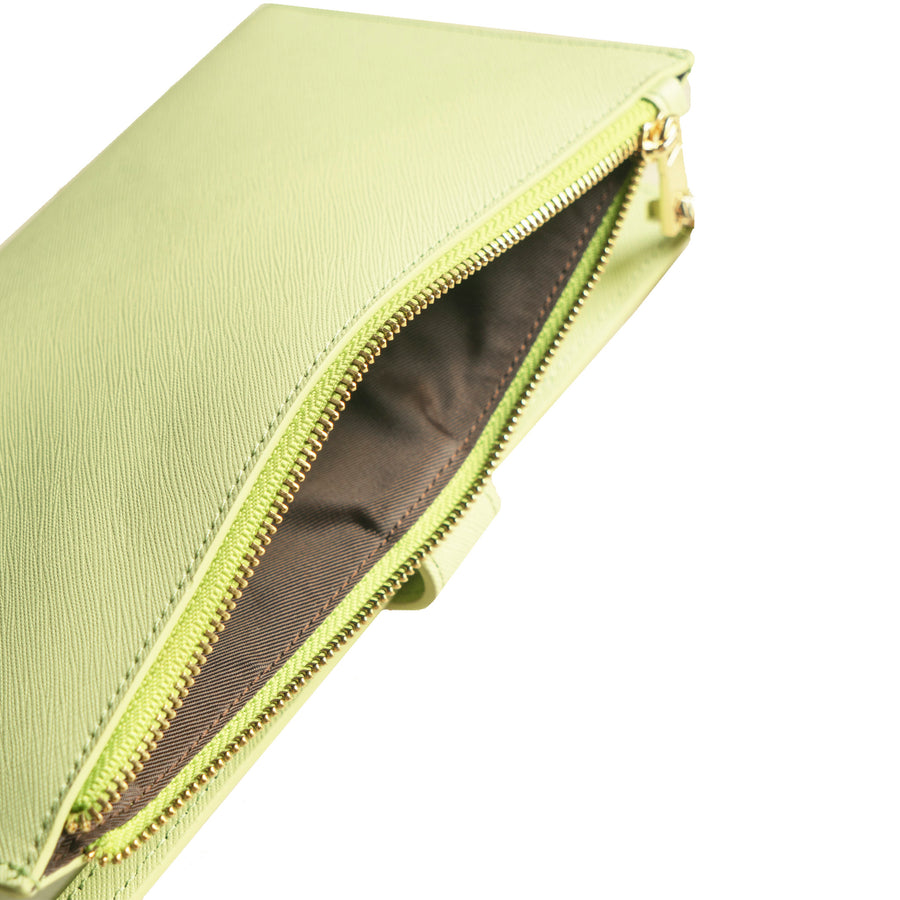 Avocado Green Travel Wallet with RFID Protection