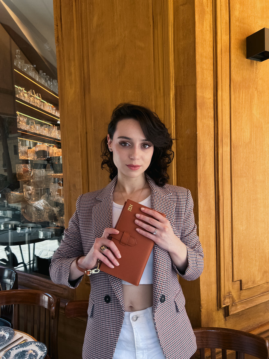 Caramel Brown Travel Wallet with RFID Protection