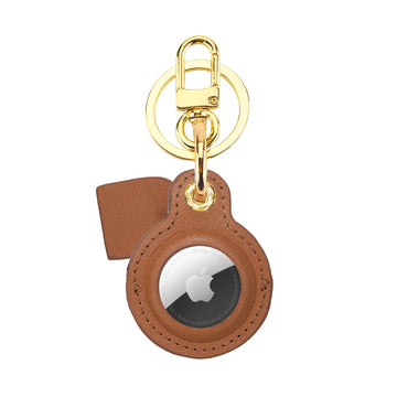 Caramel Brown AirTag Key Ring