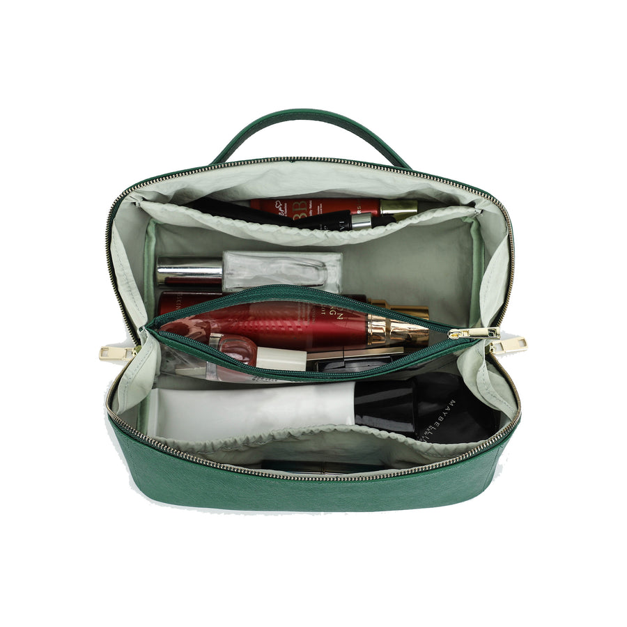 Ann Cosmetic Case - Emerald Green