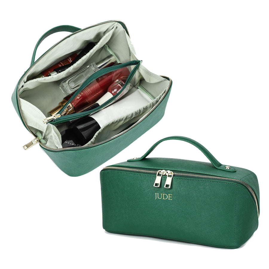 Ann Cosmetic Case - Emerald Green