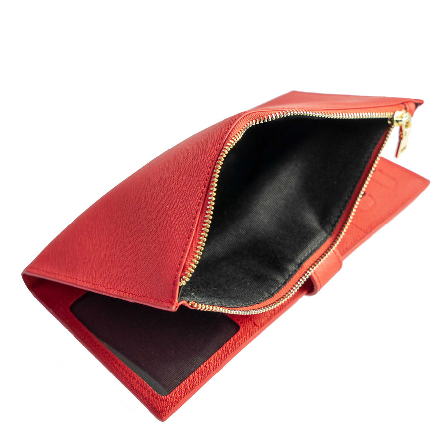 Red Travel Wallet with RFID protection