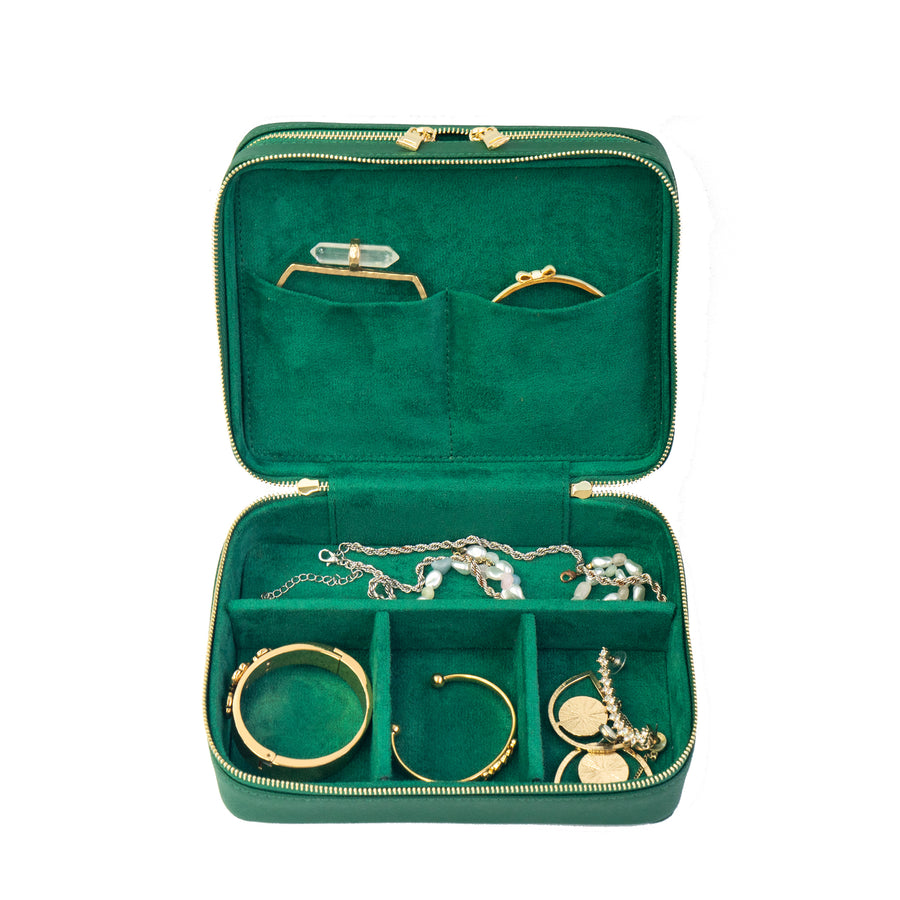 Eli Travel Jewelry Case - Emerald Green