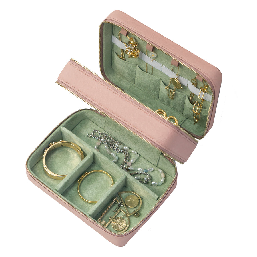 Eli Travel Jewelry Case - Nude Pink